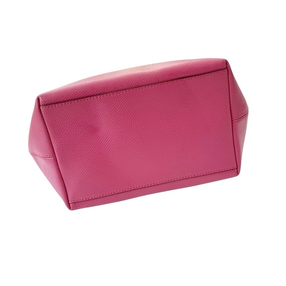 Coach Leather Crossgrain Mini Street Tote in Silver Sunset Red (Pink) - Picture 5 of 16